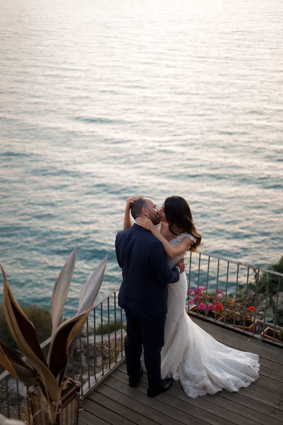 couple at sunset in sicily