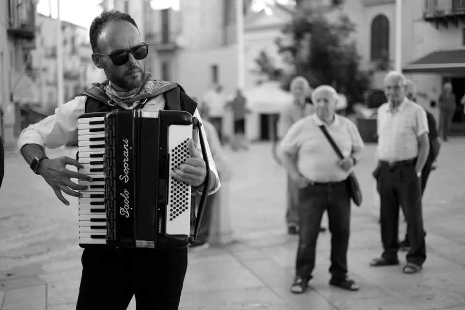 Accordion player during the reception.
