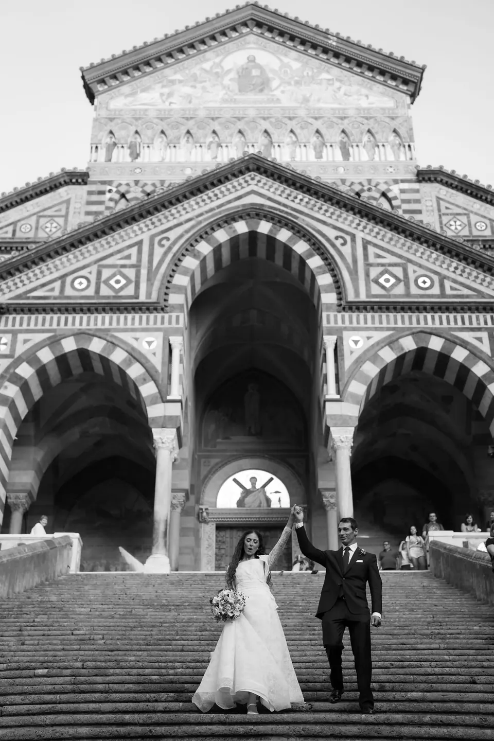 Fotografo di matrimonio ad Amalfi: la cattedrale, il chiostro e il mare